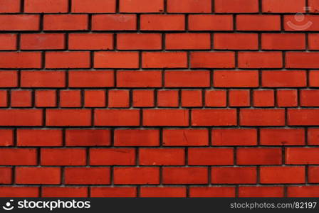 Red flat brick wall