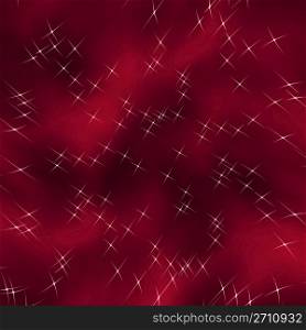 red flowing star nebula