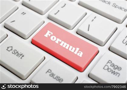 Red formula key on keyboard