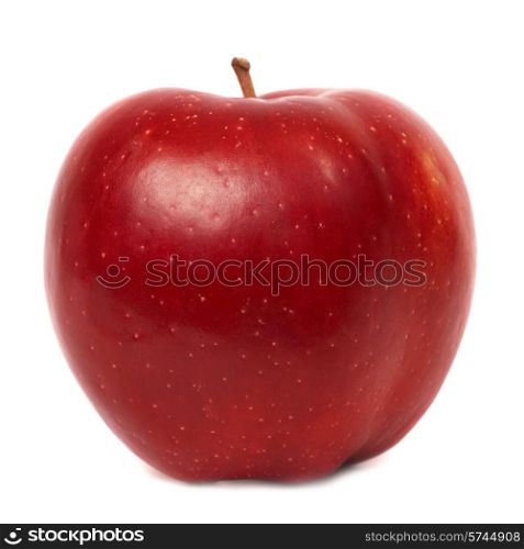 Red fresh apple isolated on white background