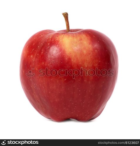 Red fresh apple isolated on white background