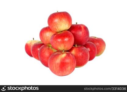 Red fresh ecological grown apple isolated on white