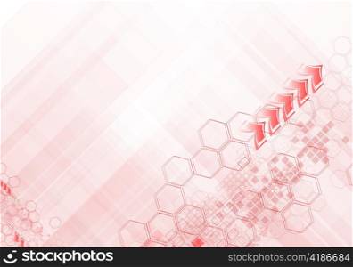 Red geometrical elements on white background. Eps 10 vector