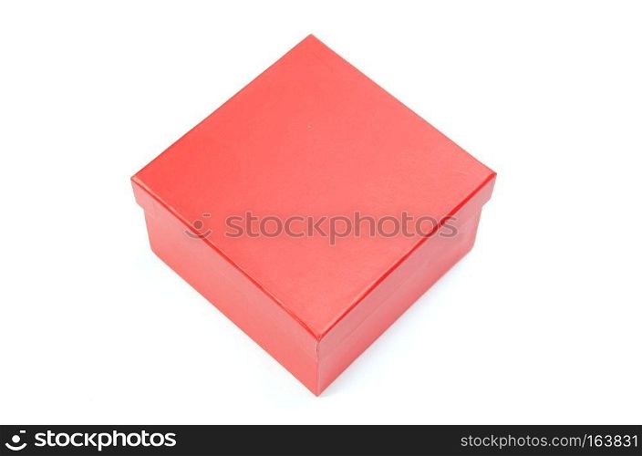 red gift box isolated on white background