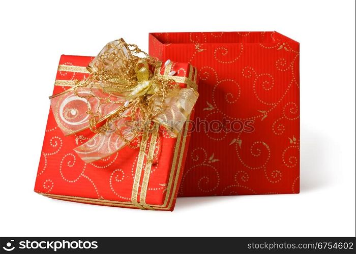Red Gift Box on a white background