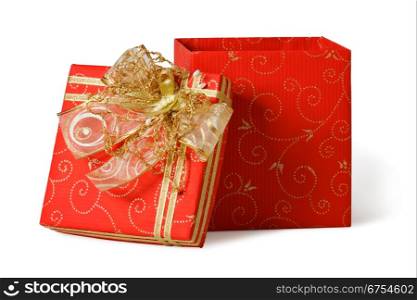 Red Gift Box on a white background