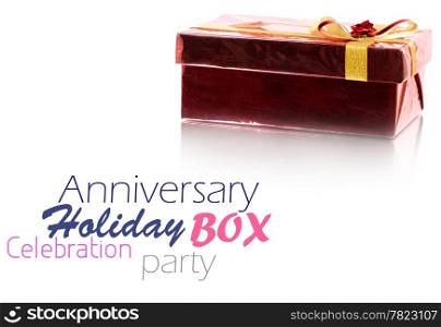 Red Gift Box on white background