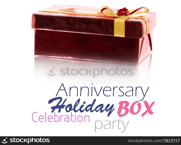 Red Gift Box on white background