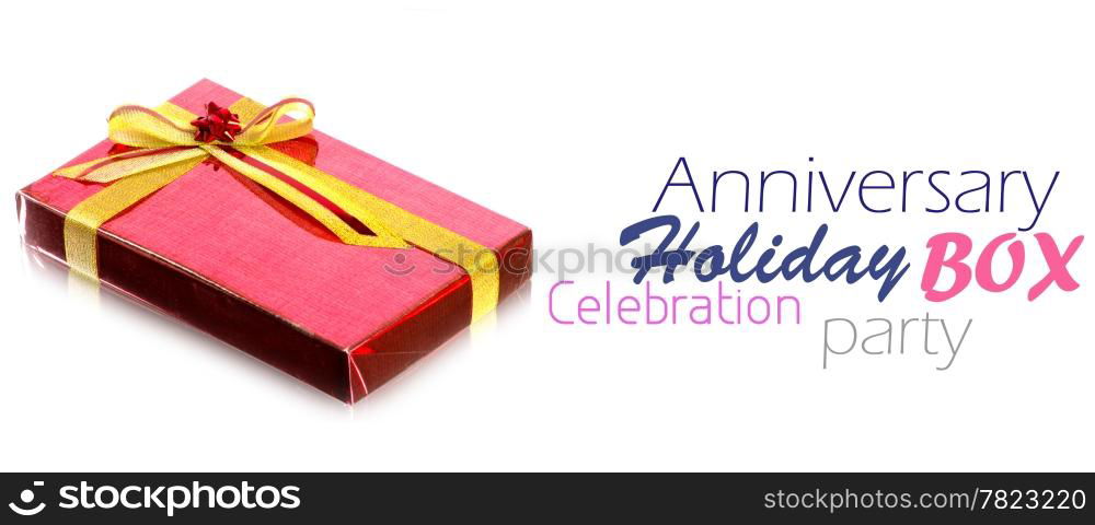 Red Gift Box on white background