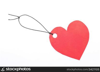 "Red gift tag "heart""