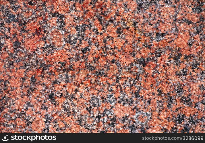 Red granite wall - architectural background texture