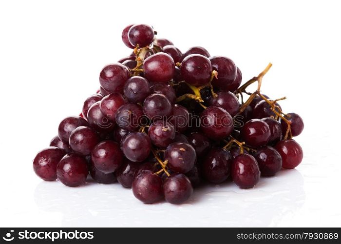 red grape isolated on white