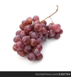 red grape isolated on white background close up