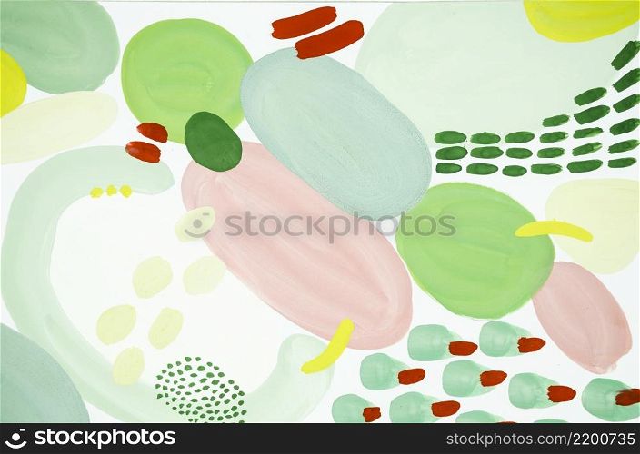 red green abstract painting