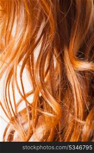 red hair macro or very closeup view