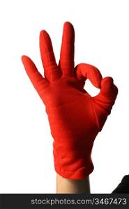 red hand show okay sign