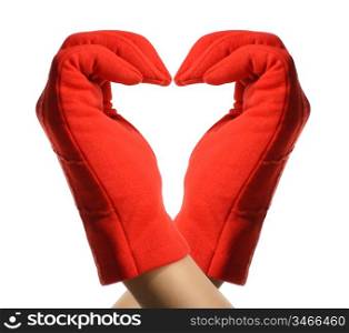 red hands show heart