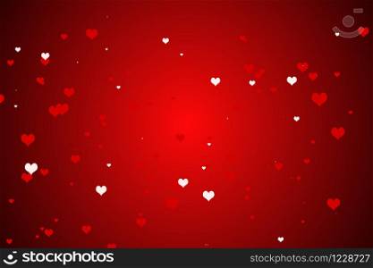 Red hart happy valentine day background