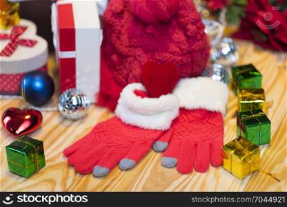 Red hat and socks for Christmas gift