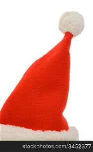 Red hat of Santa Claus isolated on white
