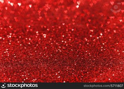Red heart bokeh background