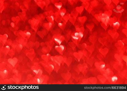 Red heart bokeh background, Valentines day design