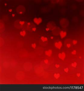 red heart in bokeh background
