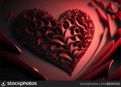Red hearts background of Valentine s day