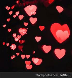 red hearts black