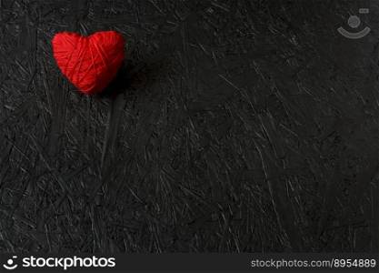 Red hearts on February 14, Valentine’s Day on a black background. Valentines day greeting card. March 8. Red hearts on February 14, Valentine’s Day on a black background. Valentines day greeting card