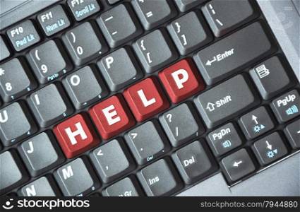Red help key on keyboard