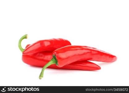 red hot chili pepper isolated on white