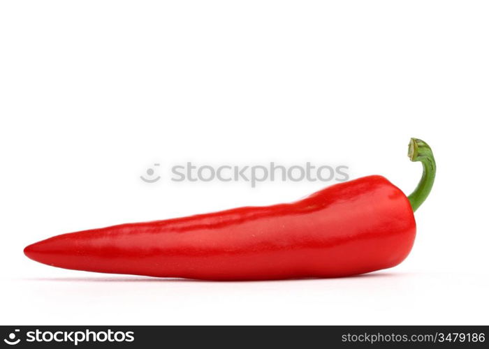 red hot chili pepper isolated on white