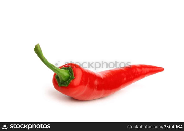 red hot chili pepper isolated on white