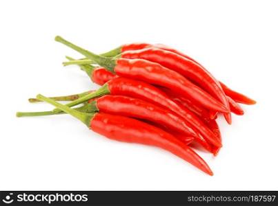red hot chili peppers, isolated on white background. Red Hot Chili Peppers