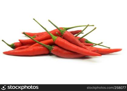 Red hot chilli pepper isolated on white background