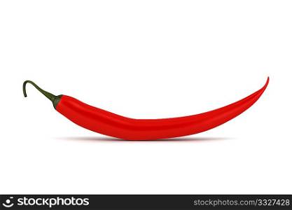 red hot chilli pepper with clipping path