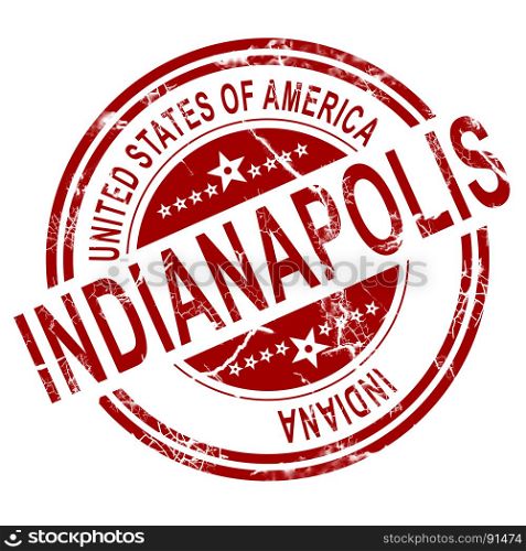 Red Indianapolis with white background, 3D rendering