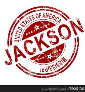 Red Jackson with white background, 3D rendering