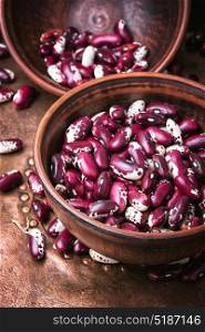 Red kidney beans in a bowl