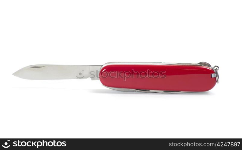 red knife isolated on white background