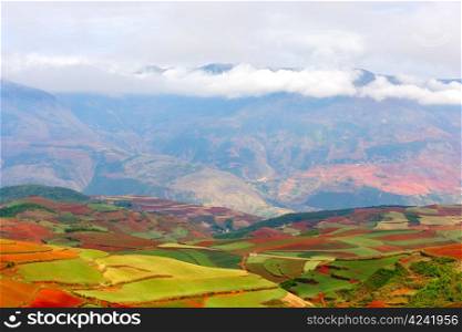 Red land in Yunnan Province, southwest of China