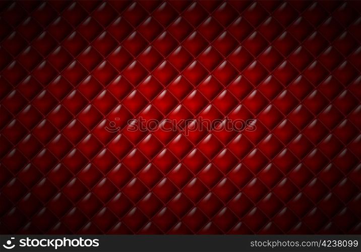 Red leather surface.