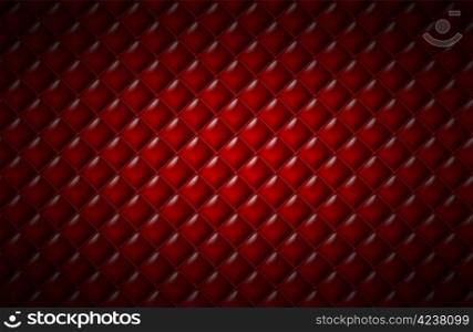 Red leather surface.