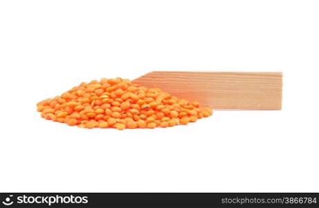 Red lentils at plate