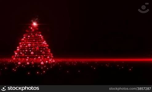 Red lights Christmas Tree background