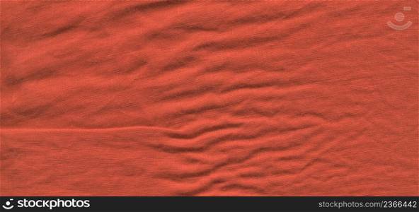 Red linen fabric texture. Red fabric background . Red linen fabric texture