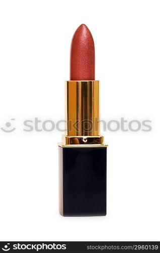 Red lipstick isolated on the white background