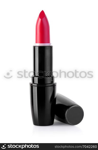 red lipstick isolated on white background
