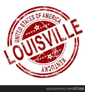 Red Louisville with white background, 3D rendering